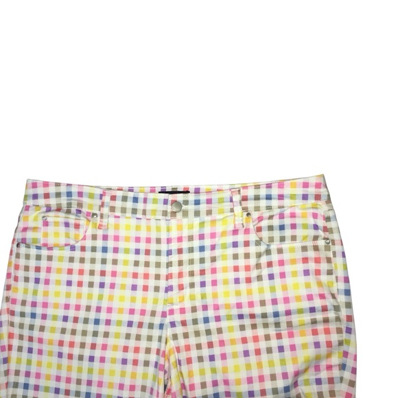Charter Club Bristol Gingham Plaid Multi Color Capri Cropped Pants - Women’s 18 - Picture 9 of 15